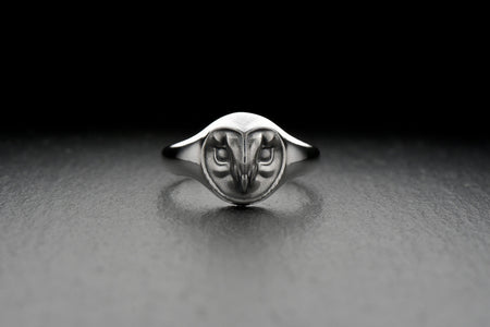 Sterling Silver Owl Ring: Minimalist Spirit Animal Jewelry (etsy image id: 7043240243)