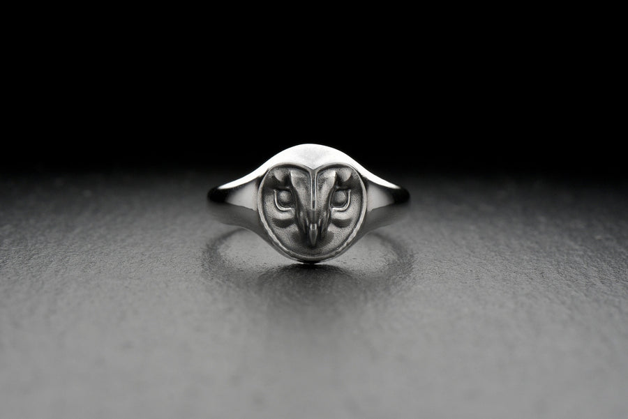 Sterling Silver Owl Ring: Minimalist Spirit Animal Jewelry (etsy image id: 7043240243)