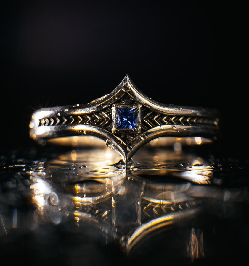 Sterling Silver Gothic Ring, Gemstone Ring, Handmade Goth Ring, Medieval Jewelry, Unique Wedding Ring, Holiday Gift, Vintage Ring, Gift Idea

This stunning ring is handcrafted with love and care, featuring intricate gothic-inspired details and a mesmerizing gemstone centerpiece. Each piece is meticulously crafted to capture the essence of elegance and mystery. (etsy image id: 6964850431)