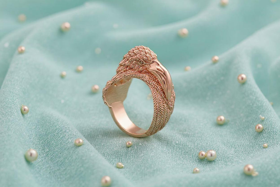 silver ring	silver jewelry	jewelry lovers	Silver Flamingo Ring	Silver Flamingo	Flamingo Ring (etsy image id: 6998344750)