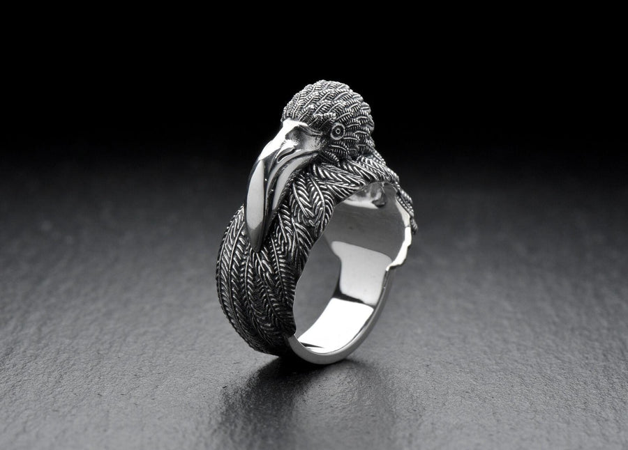 silver ring	silver jewelry	jewelry lovers	Silver Flamingo Ring	Silver Flamingo	Flamingo Ring (etsy image id: 6998344750)