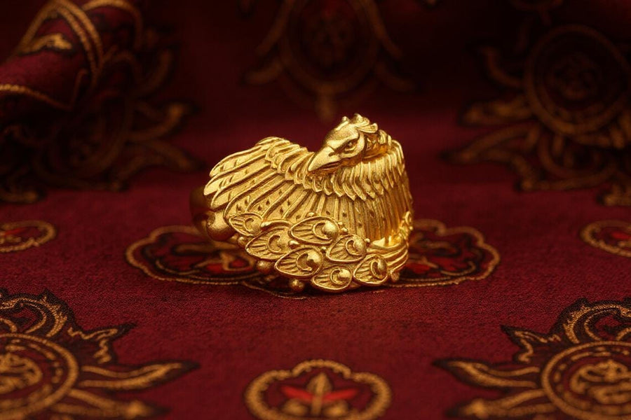 Unlock the mystery of the firebird with our exquisite silver ring. (etsy image id: 7048160123)