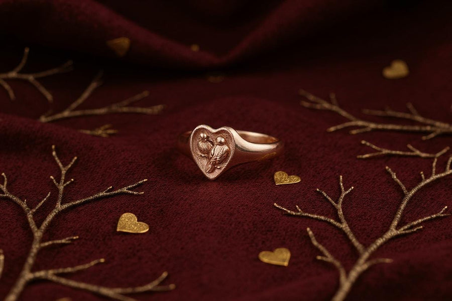 Delicate silver ring with the image of cute chickadees is the perfect accessory for all lovers of nature and animals! It will add a touch of playfulness and grace to any outfit, be it a casual look or an evening dress. (etsy image id: 7000369288)