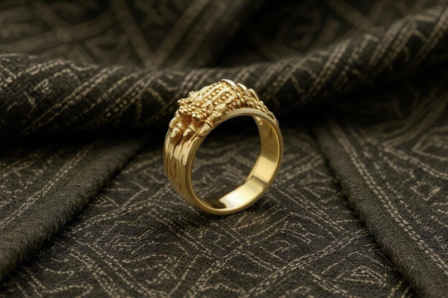 Made with high-quality sterling silver, this ring is both stylish and durable. Whether you're dressing up for a night out or adding a touch of edge to your everyday look, this ring is the perfect accessory. (etsy image id: 7099610710)
