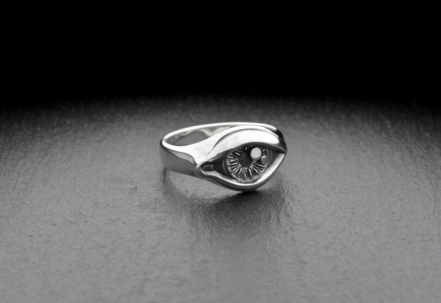 Sterling silver	silver ring	gift for her	gift for him	silver	Silver eye ring	eye ring	eye	eye jewelry	sterling silver ring	evil eye ring	statement ring	evil eye jewelry (etsy image id: 7261079114)