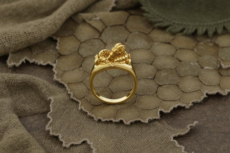 Sterling Silver Dragon Signet Ring: Handmade Fantasy Jewelry (etsy image id: 7100601246)