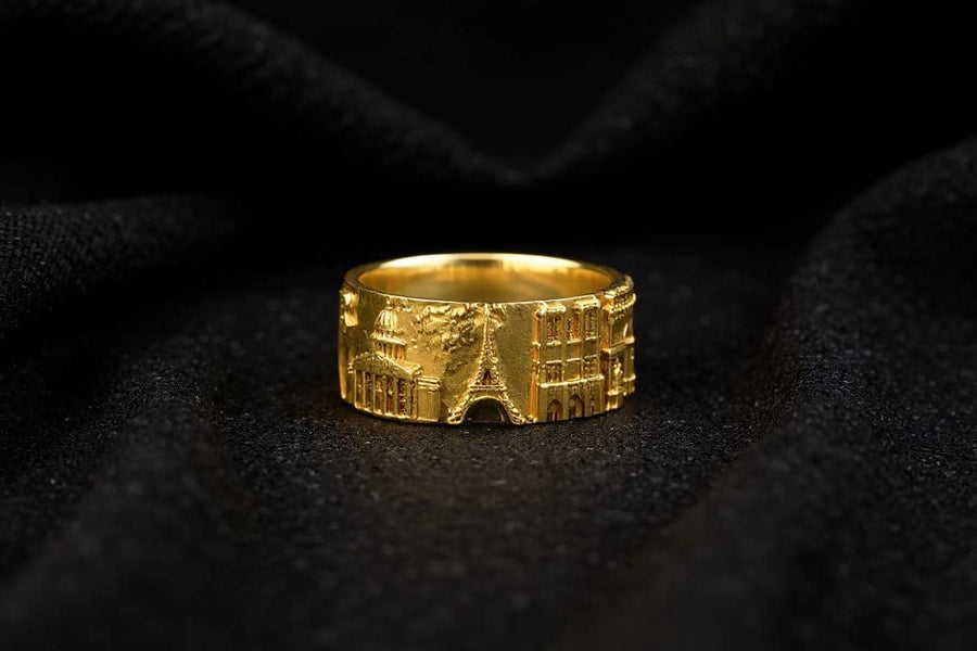Capture the beauty of Paris with this stunning cityscape ring. Perfect as a gift for yourself, a loved one, or even as a souvenir from your travels. Crafted from high-quality materials with attention to detail - this Paris ring is guaranteed (etsy image id: 7309942113)