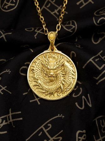 Sterling Silver Chinese Dragon Pendant Necklace: Handmade Dragon Jewelry (etsy image id: 7105912586)