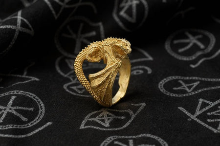 Oxidized Sterling Silver Dragon Ring: Fantasy Jewelry (etsy image id: 7105960484)