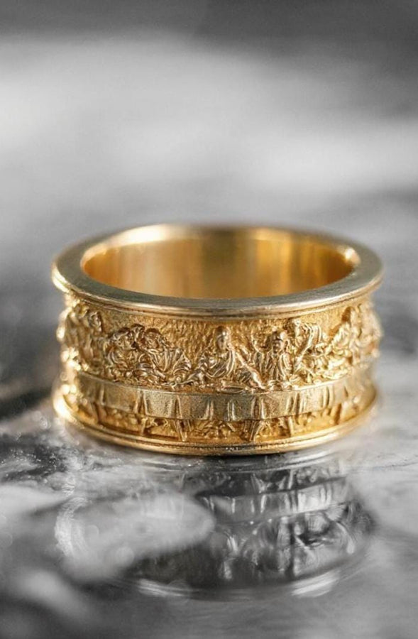 Sterling Silver Last Supper Ring: Da Vinci Renaissance Art (etsy image id: 5819098712)