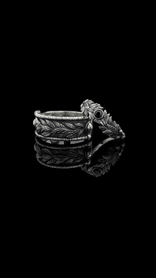 Victorian Laurel Wreath Sterling Silver Ring • Botanical Leaf Band • Ancient Symbol Wedding Band • Detailed Silver Artisan Jewelry (etsy image id: 7193912469)