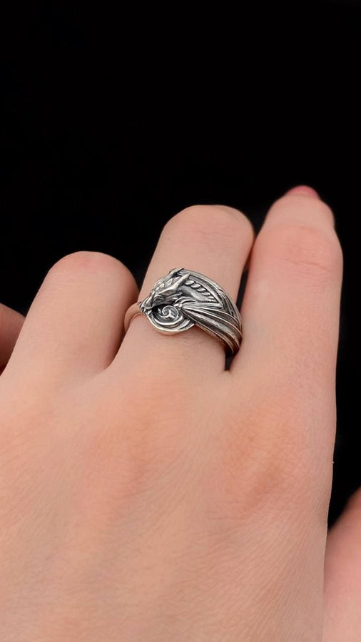 Every dragon lover deserves one of these antique-style silver rings. Inspired by Asian legend, this ring's design is astonishingly detailed. Imagine it sitting inside the palm of your hand. (etsy image id: 7099320726)