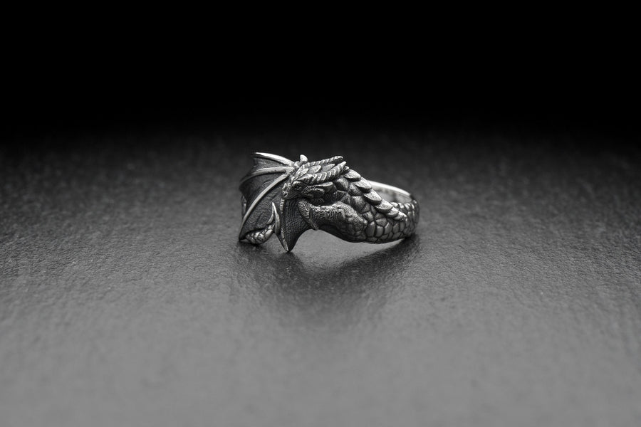 dragon ring	dragon rings	dragon ring silver	dragon ring women	fairy ring	dragon ring men (etsy image id: 7147480797)