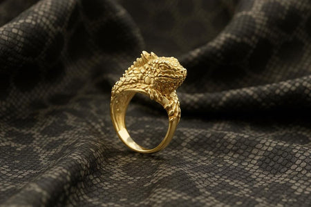 Handmade Sterling Silver Iguana Ring: Animal Lover Jewelry __etsy:7154007993