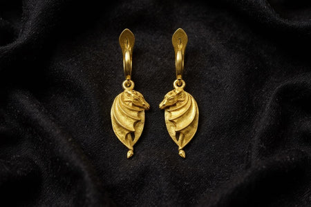 Oxidized Sterling Silver Dragon Earrings: Handmade Fantasy Jewelry (etsy image id: 7154163713)