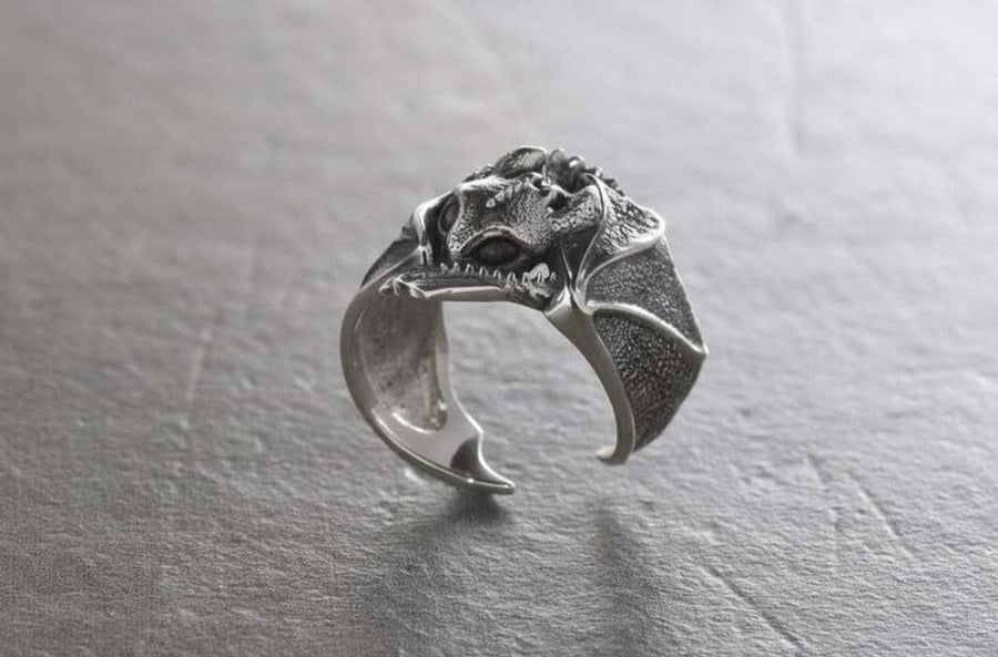 Sterling Silver Dragon Ring: Handmade Dragon Jewelry (etsy image id: 7161930824)