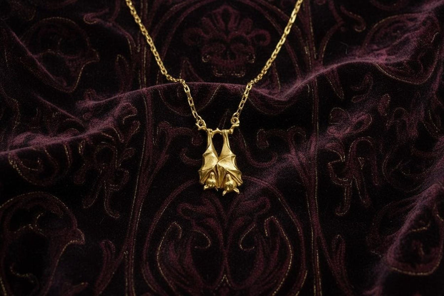 silver pendant	pendant Vampire Girl	Vampire	vampire necklace	gothic necklace	vampire jewelry	bat pendant	halloween	gothic pendant	gothic jewelry	bat necklace	Flying Foxes	Pendant Flying Foxes (etsy image id: 6087293449)
