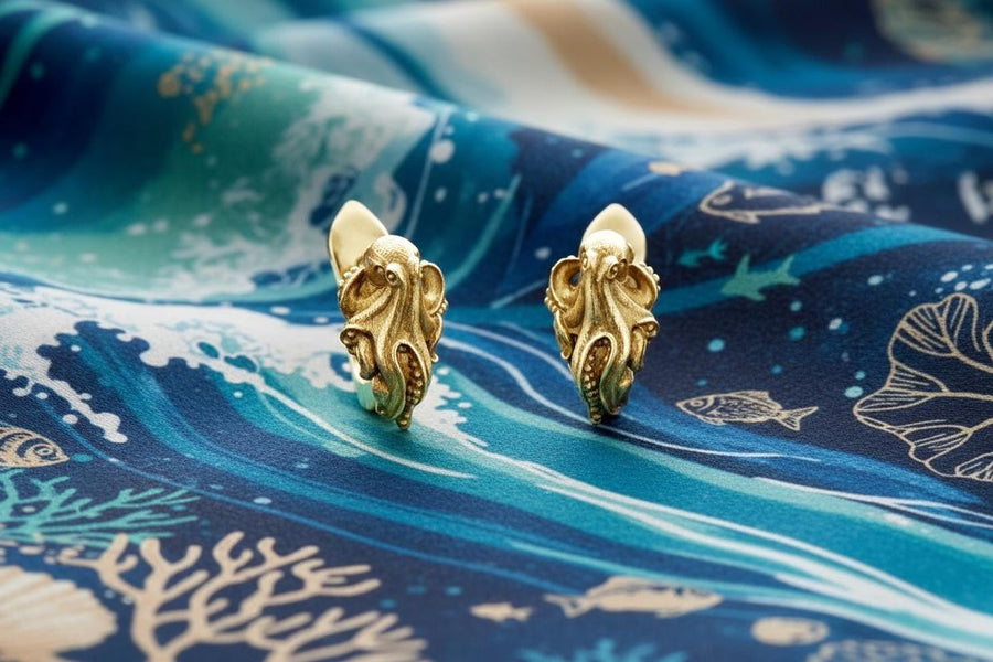 alexfox	alexfoxjewelry	Octopus earrings	earrings	octopus jewelry	earrings	octopus	unique earrings (etsy image id: 4556160718)