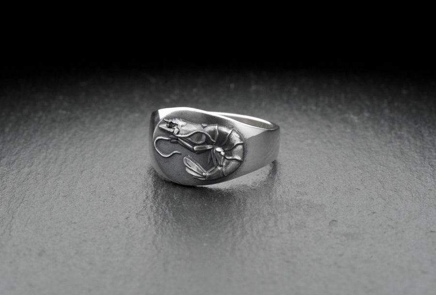 Signet ring	men's jewelry	silver signet ring	animal silver ring	signet silver ring	men ring	men jewelry	Shrimp jewelry	shrimp silver ring	Shrimp	silver	silver ring	sea jewelry (etsy image id: 4112647365)