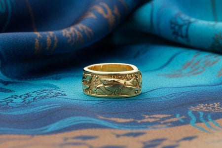 Sterling Silver Shark Ring: Handmade Animal Jewelry (etsy image id: 7178878964)