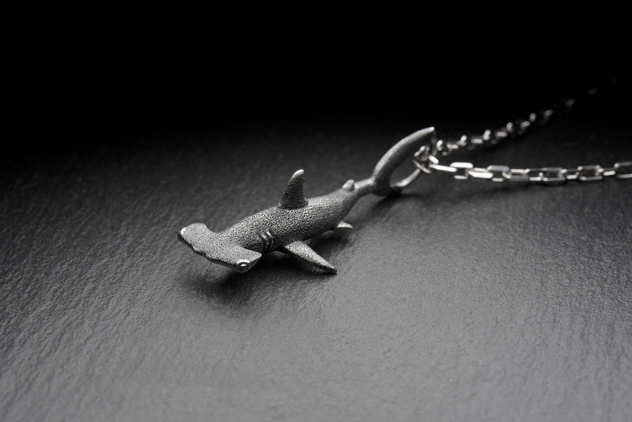 shark silver pendant	tooth necklace	Hammerhead Shark	animal pendant	animal jewelry	silver pendant	Silver necklace (etsy image id: 7181038828)