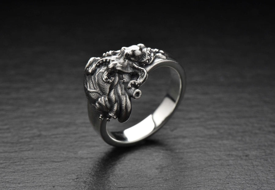 Sterling Silver Octopus Ring: Handmade Tentacle Jewelry, Sea Lover Gift (etsy image id: 4855417380)