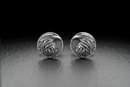 Sterling Silver Raven Cufflinks: Bird Lover Jewelry (etsy image id: 7186681950)