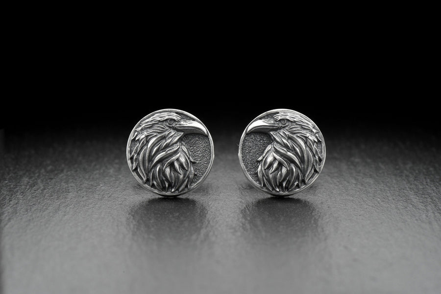 Sterling Silver Raven Cufflinks: Bird Lover Jewelry (etsy image id: 7186681950)