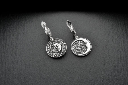 silver earring	Silver Jewelry	Silver Earrings	silver gift	gift for her	gift for him	Earrings Moon	Earrings Sun	gift Day and Night	Day and Night	Jewelry Sun and Moon	Sun and Moon	handmade earrings (etsy image id: 7198009530)
