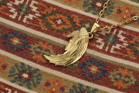 Sterling Silver Raven Woman Pendant: Handmade Mystic Necklace (etsy image id: 7198149078)