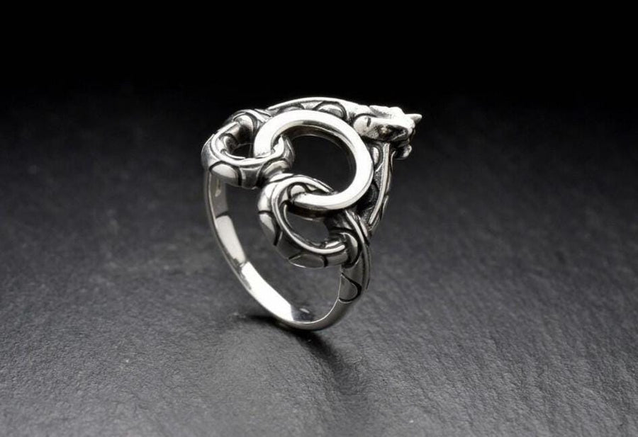 Oxidized Sterling Silver Snake Ring: Handmade Serpent Jewelry (etsy image id: 7251796423)