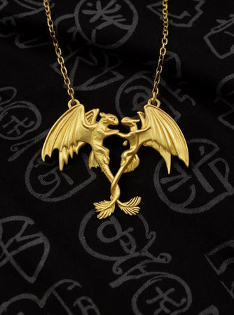 Sterling Silver Dragons Pendant: Handmade Fantasy Necklace (etsy image id: 7207188489)