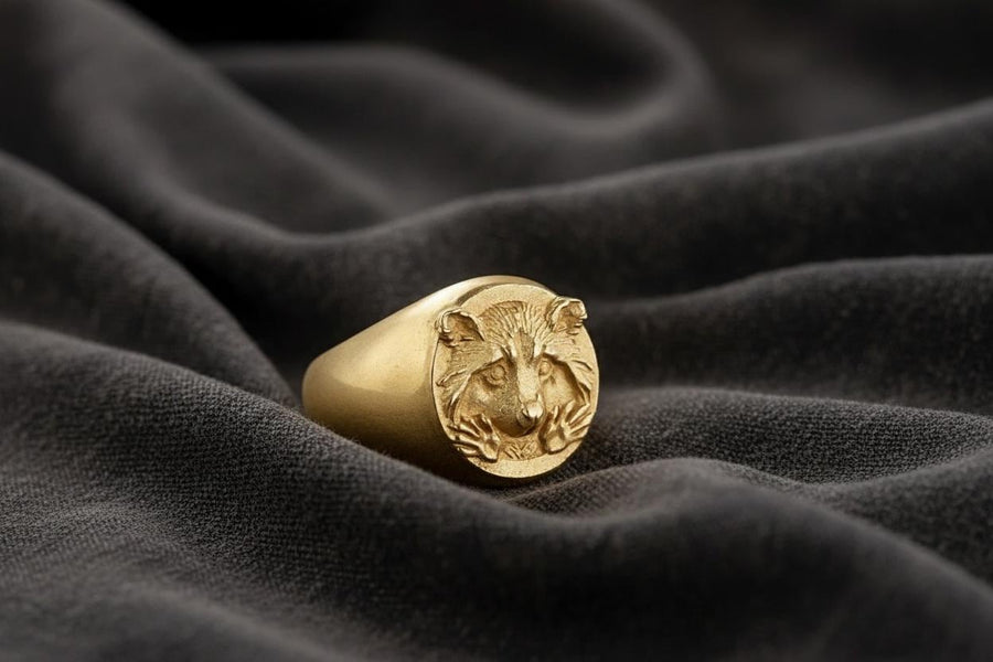 Sterling Silver Raccoon Signet Ring 925, Handmade Animal Face Band, Oxidized Wildlife Statement, Unisex Gift for Him or Her, Daily Wear (etsy image id: 4917977013)