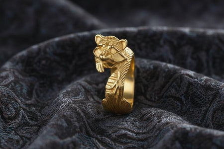 Sterling Silver Raccoon Ring, Handmade Animal Jewelry __etsy:7209339216