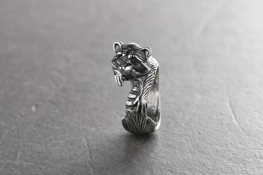 birthday gift	coon ring	raccoon lover gift	raccoon ring	gift for her	animal ring	raccoon charm	coon memorable jewel	coon silver ring	Coon Jewelry	Animal lover gift	rocket raccoon	Pet Coon __etsy:6100290345