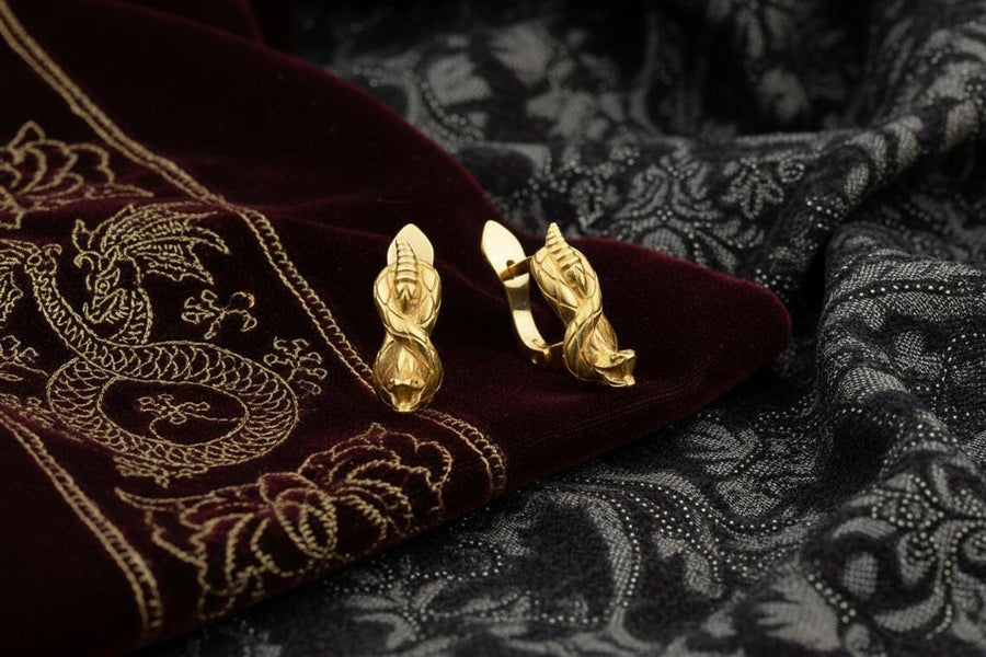 Sterling Silver Snake Earrings: Oxidized Serpent Jewelry (etsy image id: 7211101503)