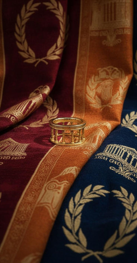Sterling Silver Column Ring: Handmade Gothic Architecture Jewelry (etsy image id: 5535826380)