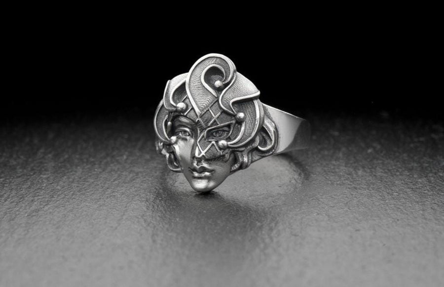 silver ring	silver	sterling silver ring	sterling silver	vintage	clown ring	Jester jewelry	anna greta eker	Arlecchino	Arlequin	ring Harlequin	Harlequin	gift (etsy image id: 4761573371)