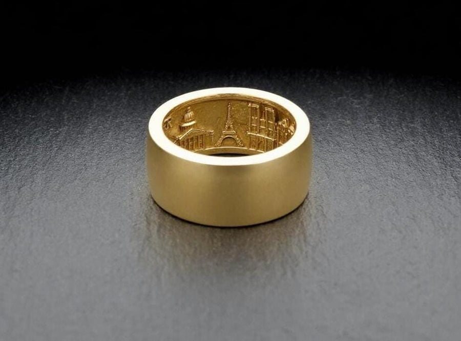 Sterling Silver Paris Cityscape Ring: Secret Compartment Traveler Jewelry (etsy image id: 7261983662)