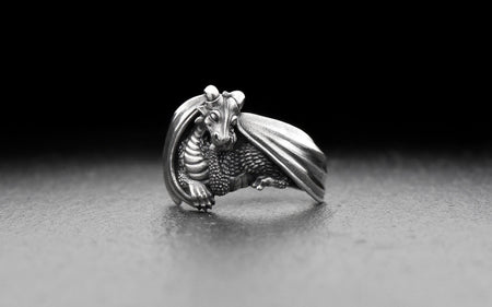 dragon ring	dragon jewelry	dragon ring silver	dragon ring men	drachen ring	targaryan ring (etsy image id: 7215139792)