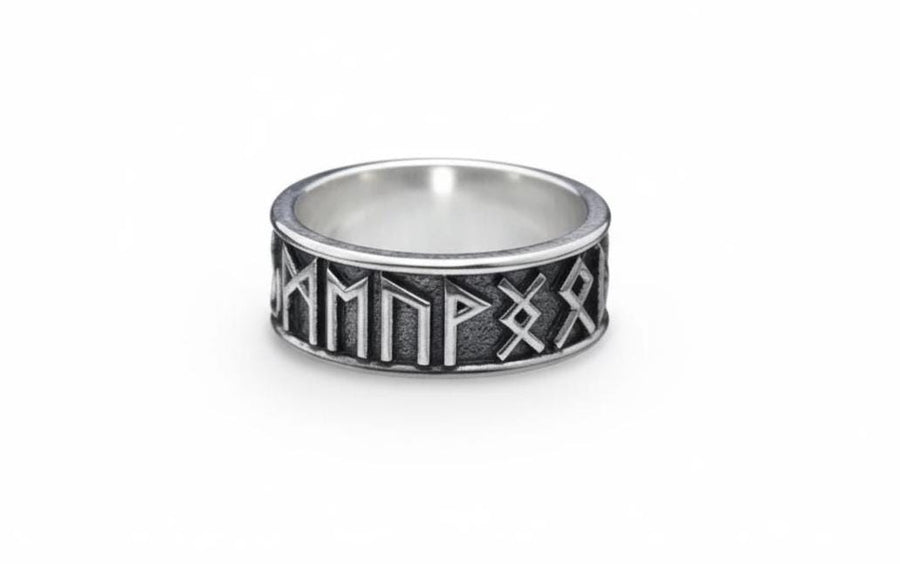 Sterling Silver Scandinavian Runes Ring: Norse Viking Jewelry (etsy image id: 7217690622)