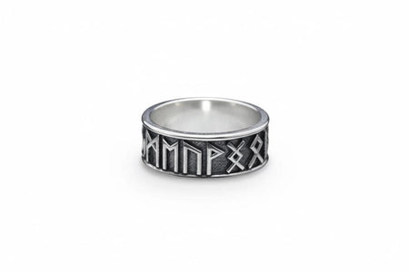 Sterling Silver Scandinavian Runes Ring: Norse Viking Jewelry (etsy image id: 7217690622)
