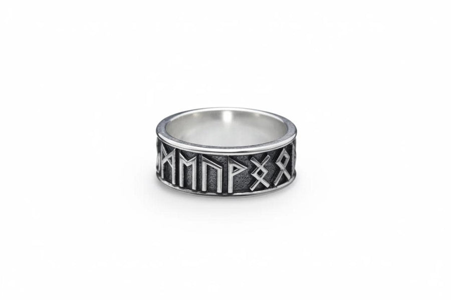 Sterling Silver Scandinavian Runes Ring: Norse Viking Jewelry (etsy image id: 7217690622)