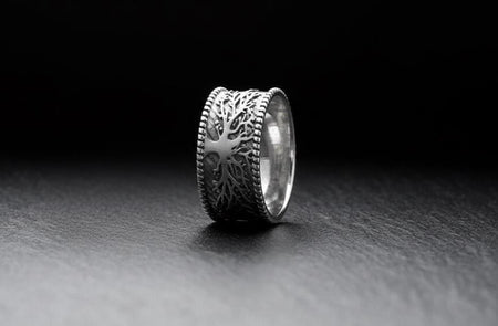 Sterling Silver Yggdrasil Ring: Norse Tree of Life Jewelry (etsy image id: 7217730808)