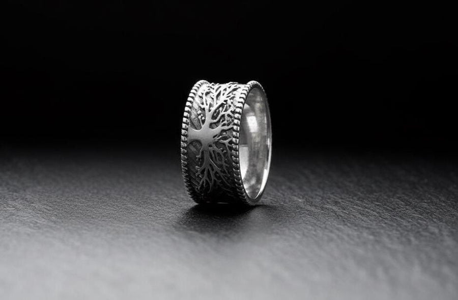 Sterling Silver Yggdrasil Ring: Norse Tree of Life Jewelry (etsy image id: 7217730808)