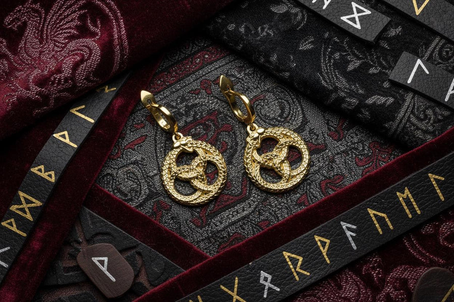 Sterling Silver Ouroboros Dragon Earrings: Mythical Fantasy Jewelry (etsy image id: 7268100267)