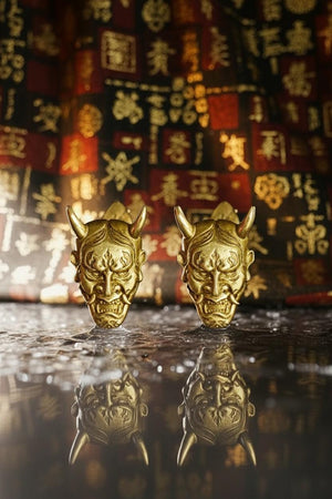 Sterling Silver Earrings Oni Masks, Japan Culture Lovers Gift, Demon Earrings, Dainty Earrings, Womens Gift, Asia Lovers Jewelry, Gift Idea (etsy image id: 7223208765)