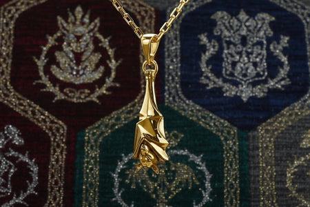 Sterling Silver Flying Fox Pendant: Gothic Bat Necklace (etsy image id: 7224463787)