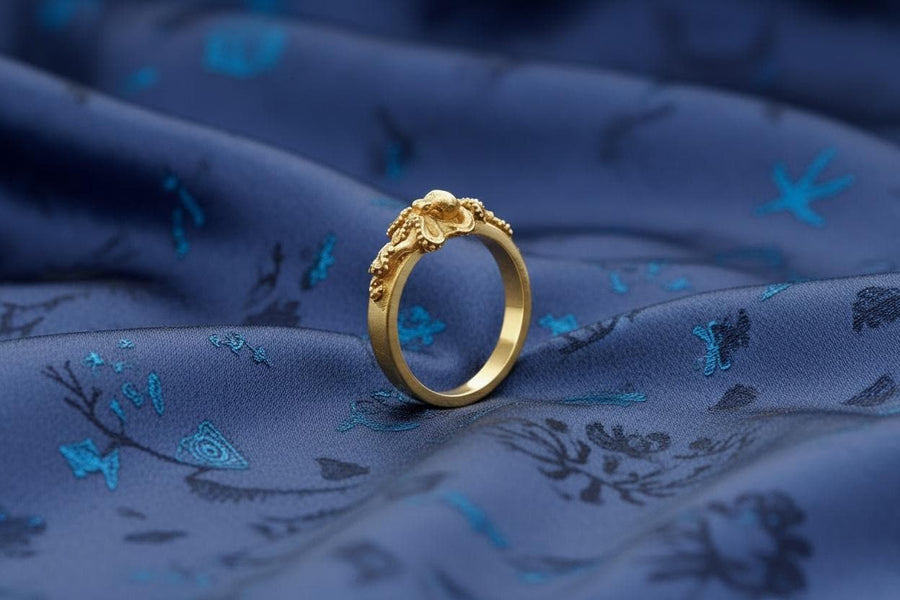 Octopus ring	octopus art	tentacle ring	octopus jewelry	Oktopus-Ring	bague pieuvre (etsy image id: 4194813655)