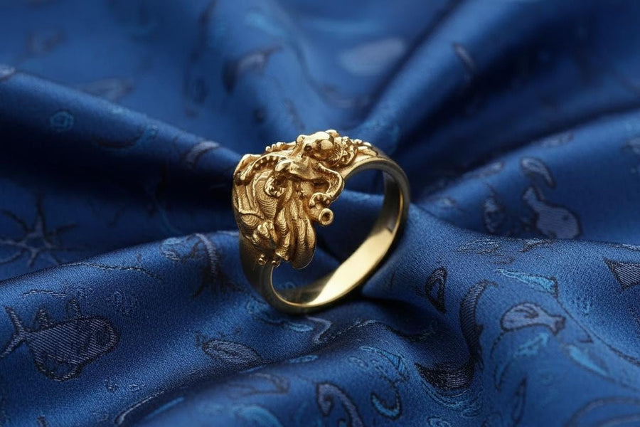 Sterling Silver Octopus Ring: Handmade Tentacle Jewelry, Sea Lover Gift (etsy image id: 4855417380)